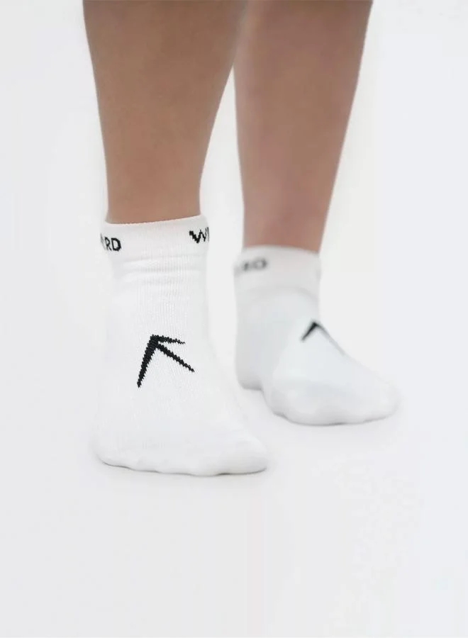 Wizard Pack of 3 - White Ankle Dry Touch Socks