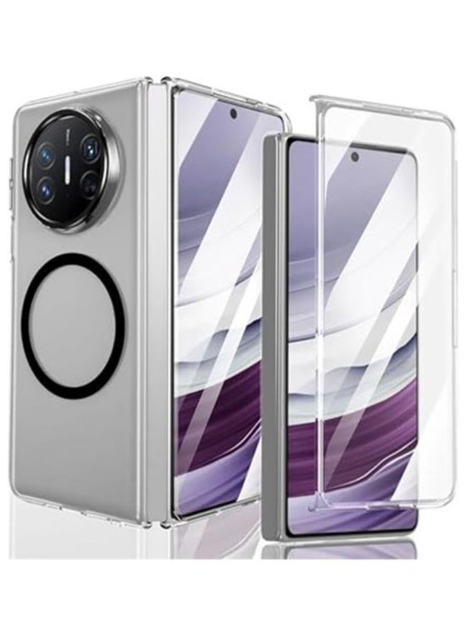 Crystal Clear Magnetic Case Compatible with Huawei Mate X5/X3, Compatible with Mag-Safe, 【Strong Magnet】 【Non-Yellowing】 【Built-in Screen Protector】 Transparent Slim Case Cover  - Image 1