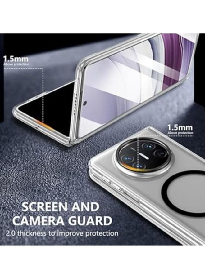 Crystal Clear Magnetic Case Compatible with Huawei Mate X5/X3, Compatible with Mag-Safe, 【Strong Magnet】 【Non-Yellowing】 【Built-in Screen Protector】 Transparent Slim Case Cover  - Image 4