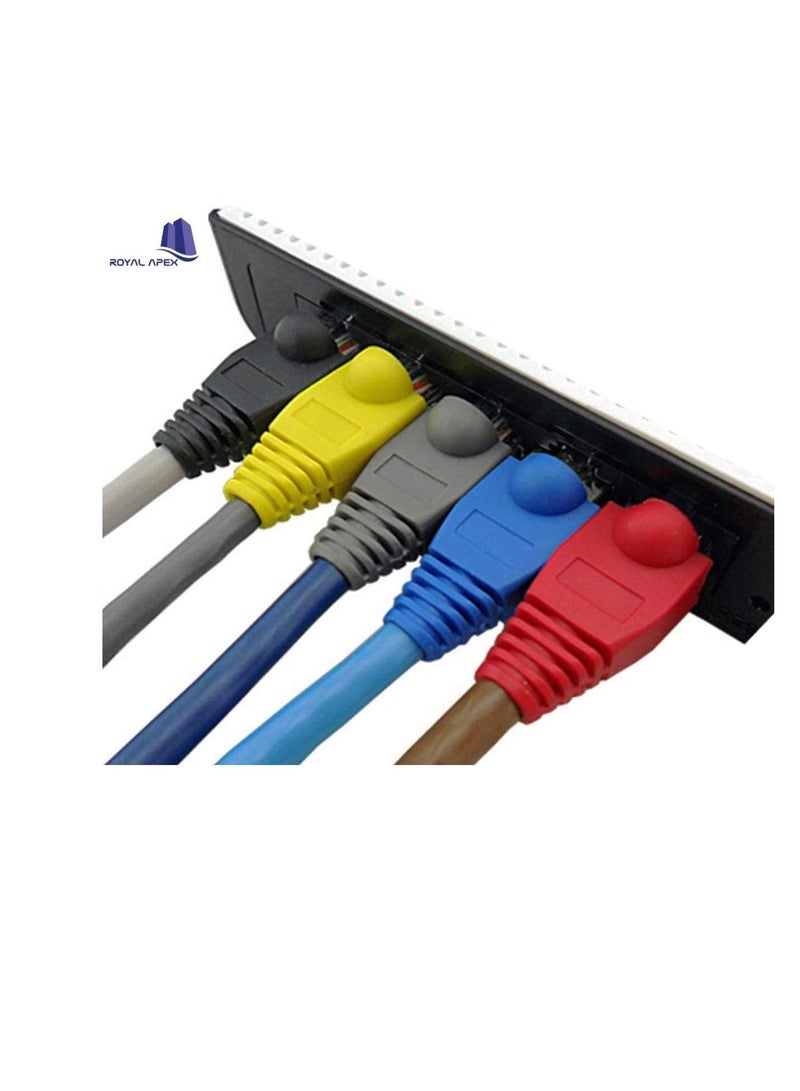 Ethernet RJ45 Cable Connector Boots Silicon Cover Strain Relief Boots CAT5 CAT5E CAT6 CAT6E (Blue - Pack of 100) - Image 3