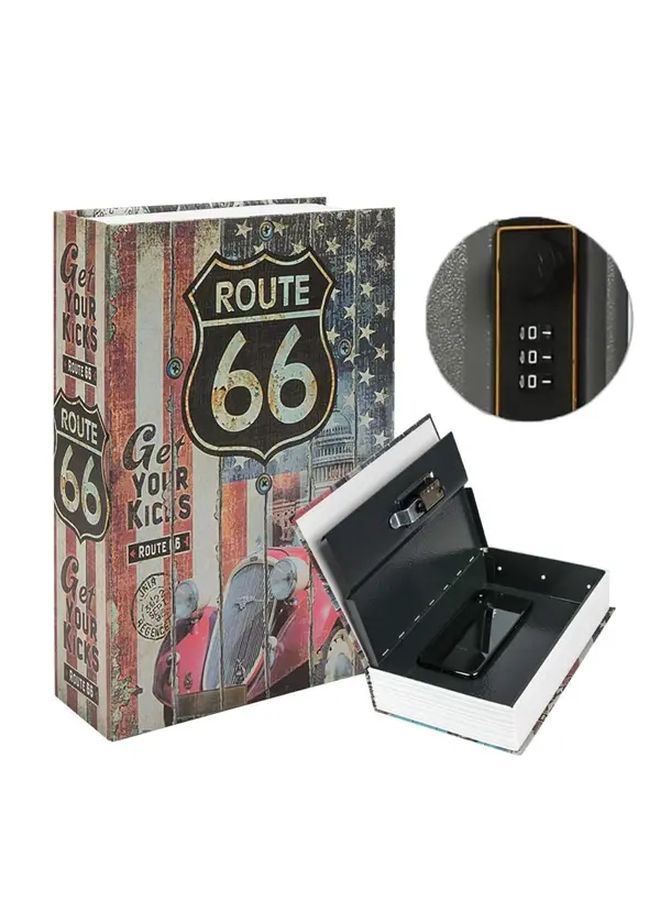 Book Safe Lock Box With Combination Lock Hidden Compartment Code Size Portable Security - Image 2