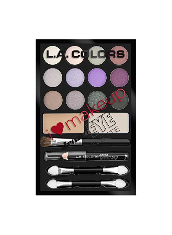 L.A. Colors باليت ظلال العيون من L.A Colors I Heart Makeup، ديفا بينك وبنفسجي، 24.6 جرام - Image 1