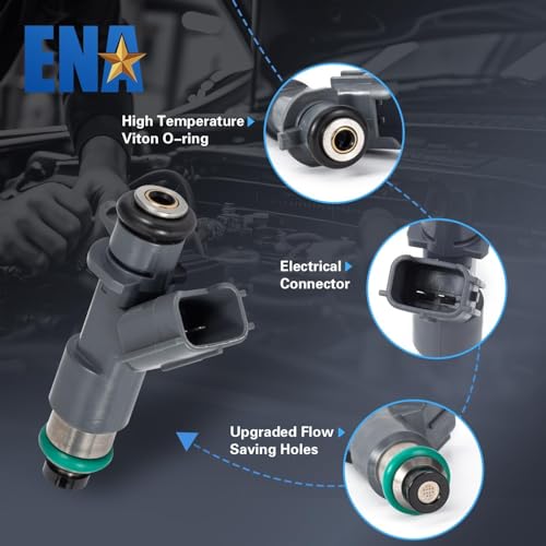 ENA 12 Holes Fuel Injectors Compatible with Acura MDX Fit RDX RL TSX ZDX Accord Fit Crosstour V6 30L 35L 37L Replacement for FJ982 16450R70A01 16341 16450R070A01 16450R71L01 84212352 Set of 6 - Image 3