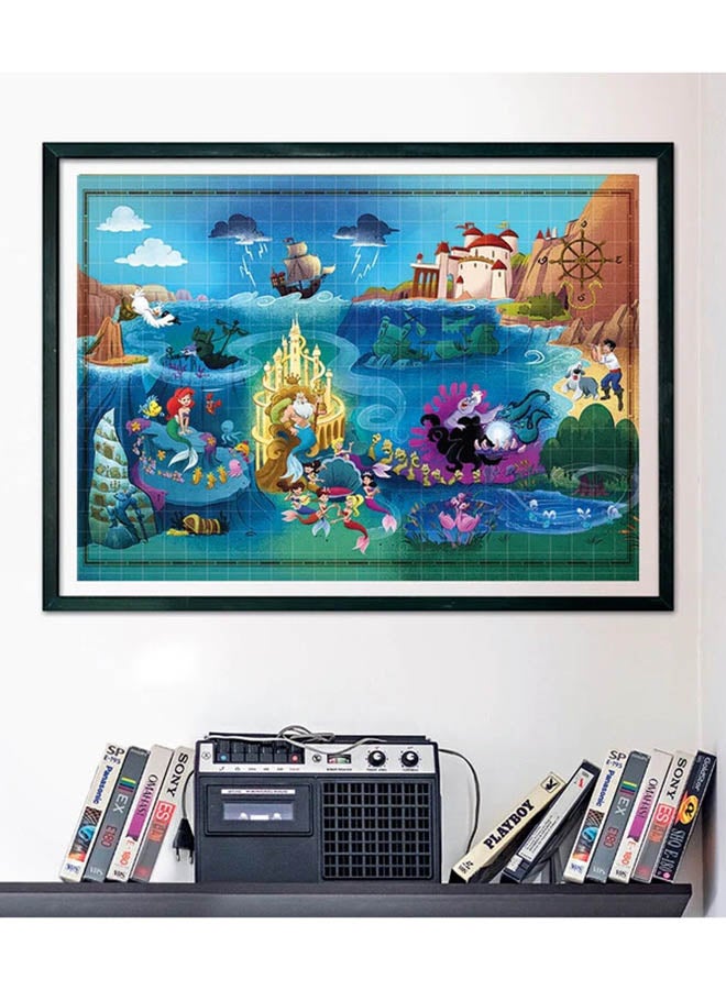 Clementoni Puzzle Little Mermaid Story Map 1000 Pieces | Jigsaw Puzzle | Puzzle for Adults | Challenging Puzzle | Perfect for Stress Reliever and Puzzle Lovers | Made in Italy - Image 3