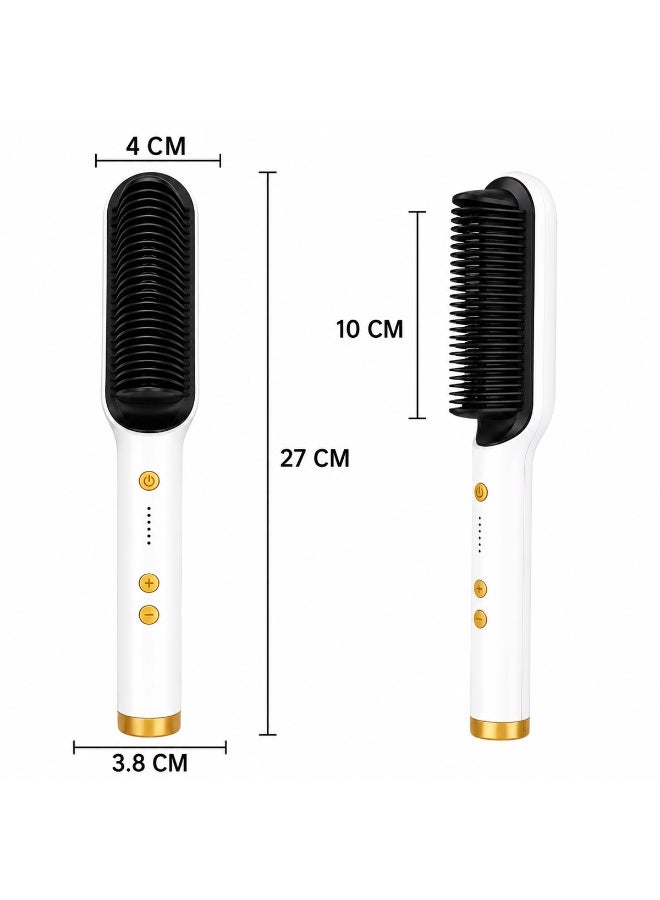 Professional Hair Straightener Comb with Adjustable Temperature Control, Ceramic Heating Comb Brush, Anti Scald Teeth, Fast Heating Hair Straightening Brush for Smooth and Frizz Free Styling ERPC-FH909 - Image 5