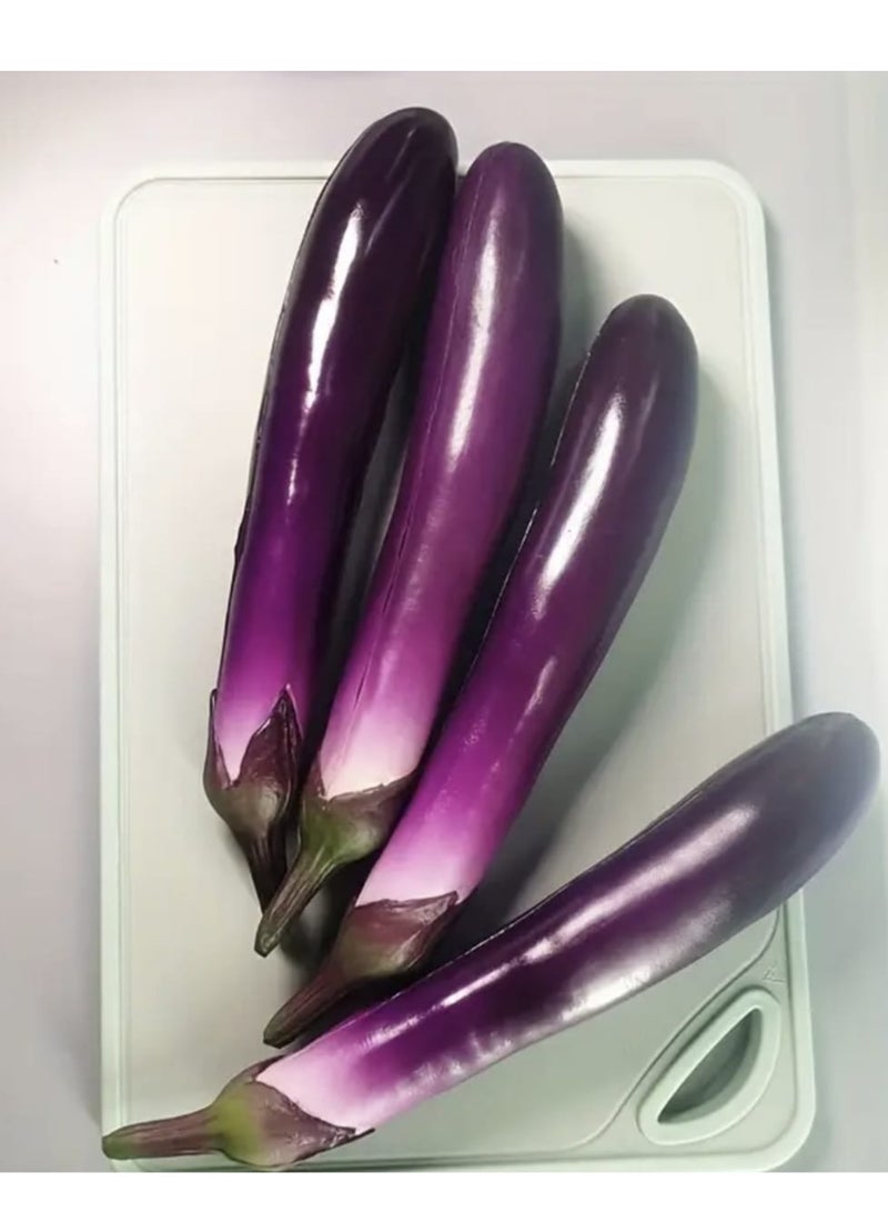 Generic 1pc Artificial Eggplant Leather Vegetable Decoration Food Cabinet Display Photography Prop  - Image 2