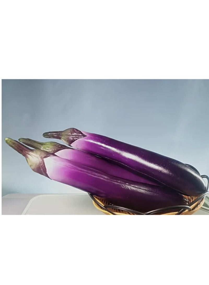 Generic 1pc Artificial Eggplant Leather Vegetable Decoration Food Cabinet Display Photography Prop  - Image 4