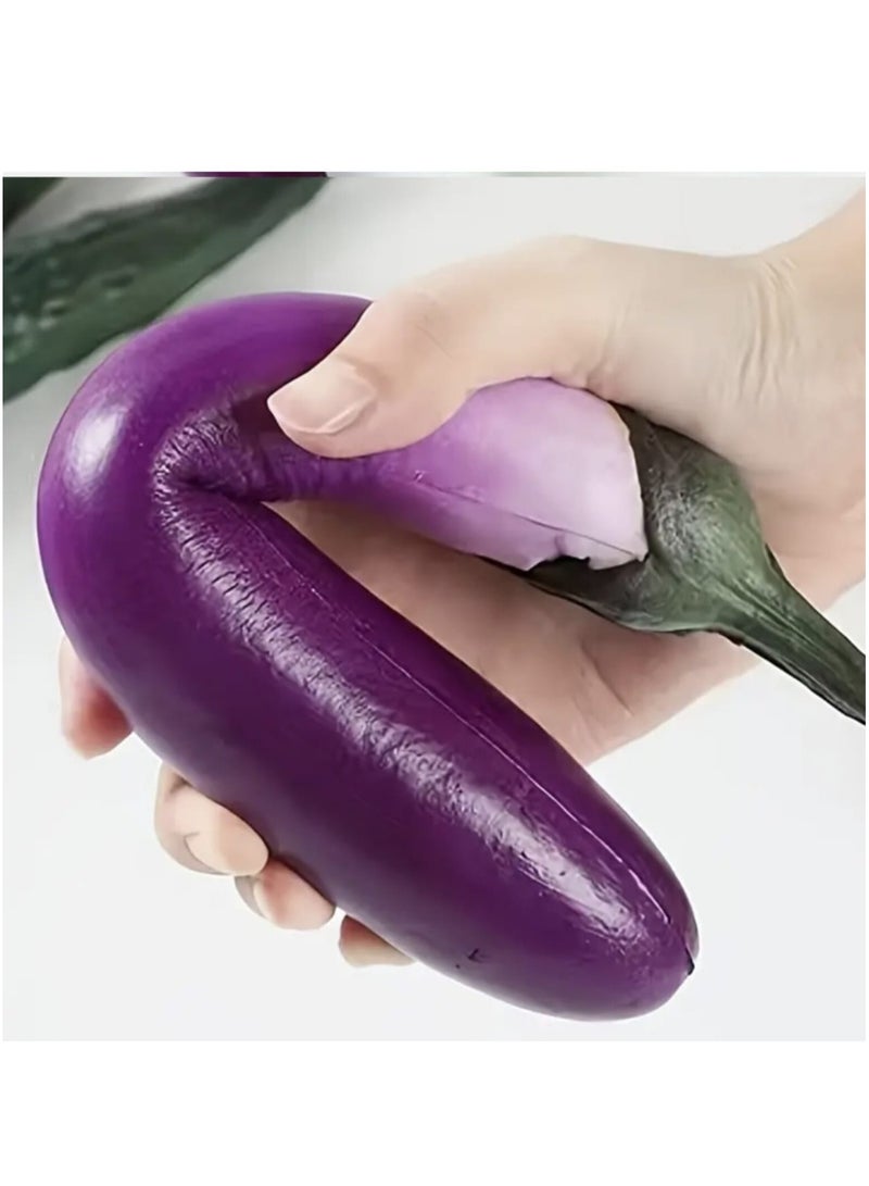 Generic 1pc Artificial Eggplant Leather Vegetable Decoration Food Cabinet Display Photography Prop  - Image 3
