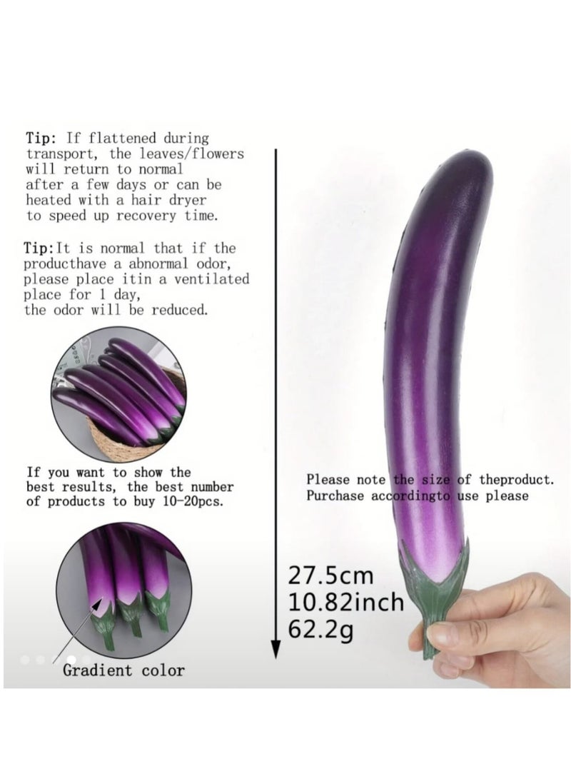 Generic 1pc Artificial Eggplant Leather Vegetable Decoration Food Cabinet Display Photography Prop  - Image 5