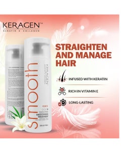 KERAGEN Keragen - Brazilian Smoothing Keratin Hair Treatment, Blowout Straightening System for Dry and Damaged Hair - Forte, Sulfate Free - Eliminates Curls and Frizz, Medium to Coarse Hair (32 Oz)  - Image 4