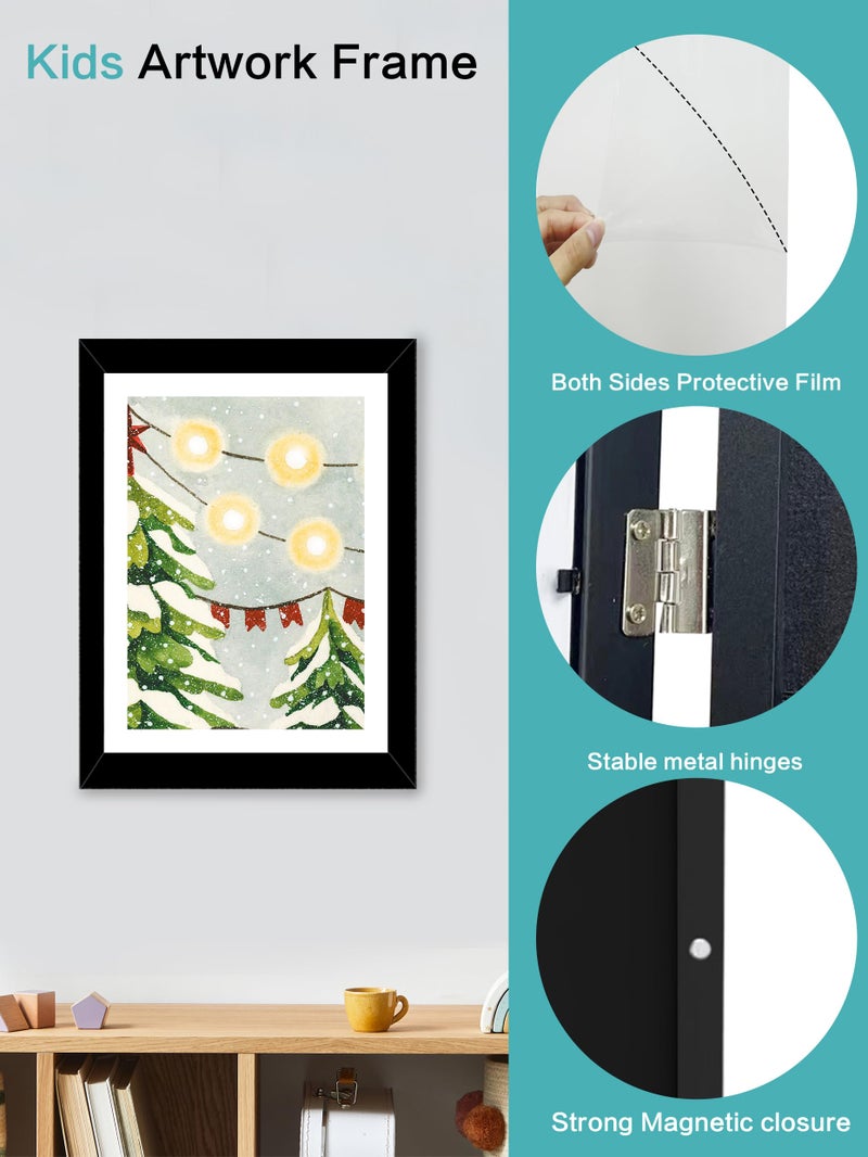 Orionstar 3 Pack Kids Art Frames  Kids Artwork Picture Frames Changeable  Front Opening Picture Display Frames Holds 11.8X8.5 100 A4 Pcs  Artwork Display Storage Frames for Children  Home and Office - Image 3