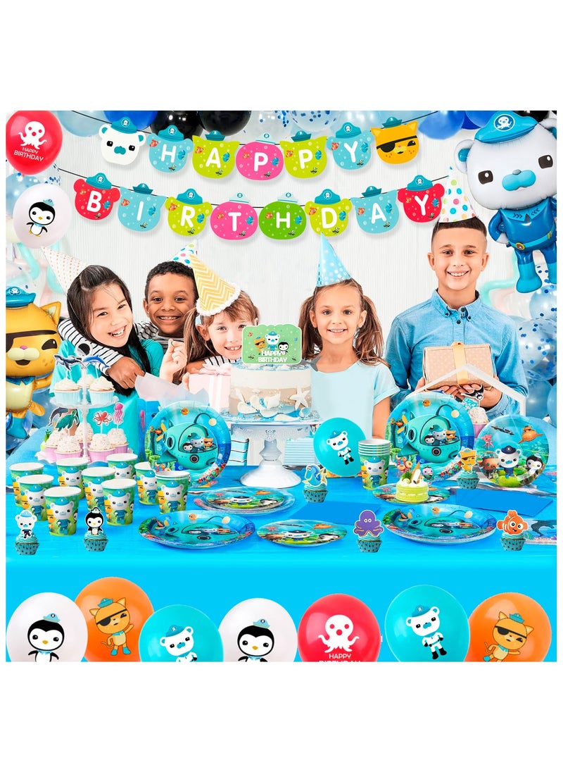 FRUITFUL PARTY - The Octonauts Birthday Party Decorations for 10 Guests, Octonauts Themed Disposable Party Tableware Set - Image 1