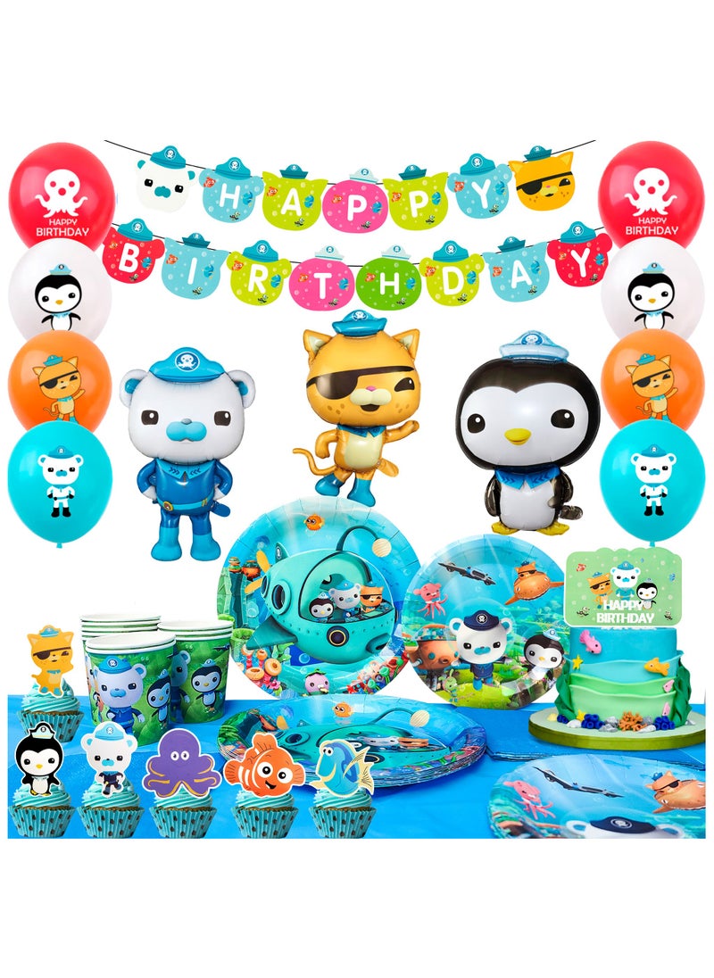 FRUITFUL PARTY - The Octonauts Birthday Party Decorations for 10 Guests, Octonauts Themed Disposable Party Tableware Set - Image 1