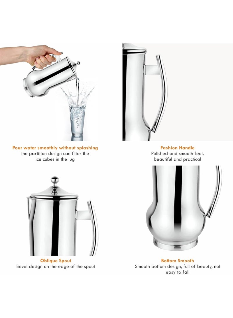 Prabha Stainless Steel Belito Water Jug Plain - 2000ml | Ideal for Home & Kitchen - Image 4