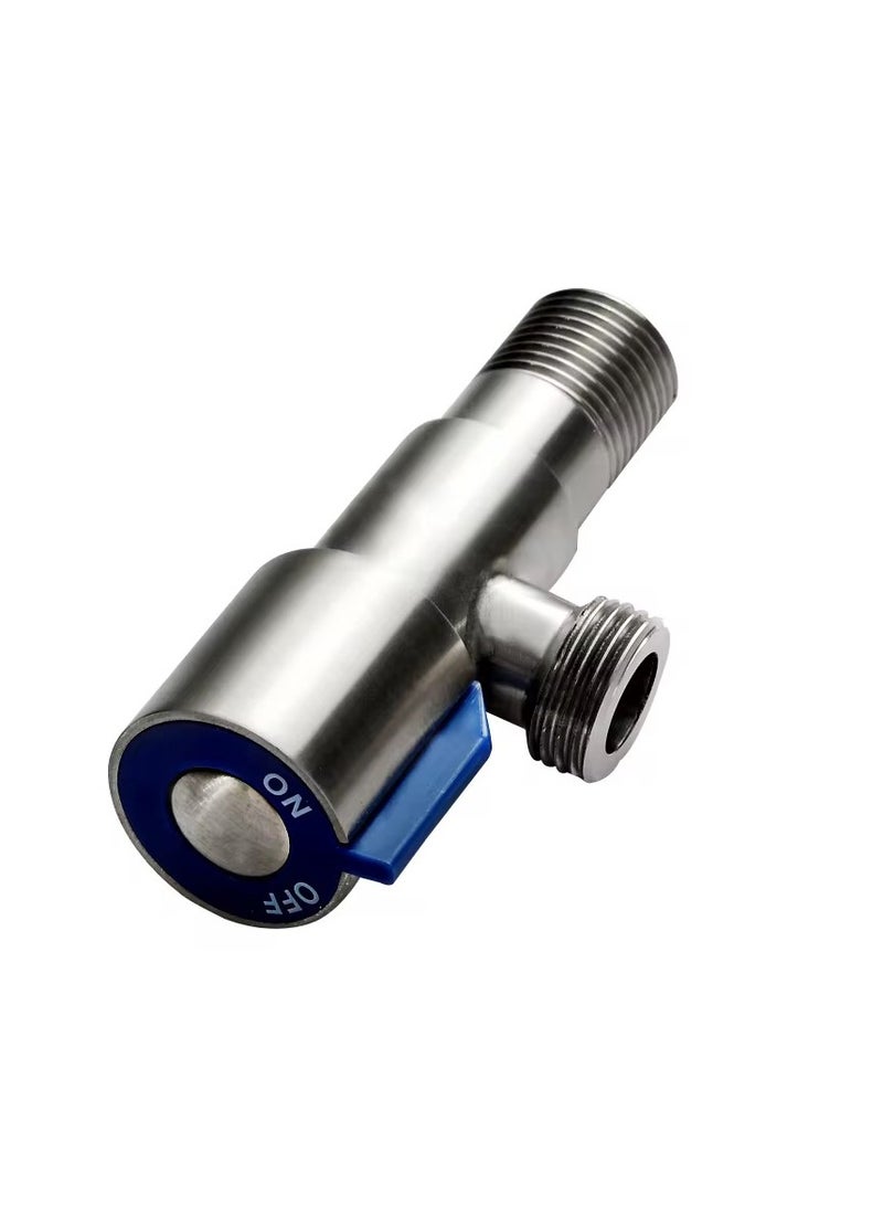 2 Pieces Stainless Steel Angle Valve ½ Inches Hot Or Cold Water Valve For Bathroom Kitchen Toilet Taps  - Image 4