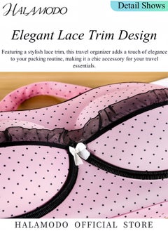 HALAMODO Travel Organizer Portable Bra Storage Bag Travel Storage Organizer Bag Zip Bag Case Luggage Organizer Bags for Bra Hosiery Stocking Underwear Lingerie  - Image 2