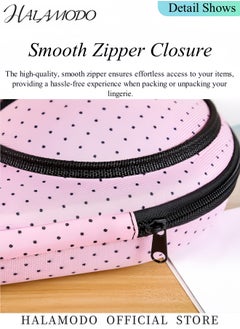 HALAMODO Travel Organizer Portable Bra Storage Bag Travel Storage Organizer Bag Zip Bag Case Luggage Organizer Bags for Bra Hosiery Stocking Underwear Lingerie  - Image 3