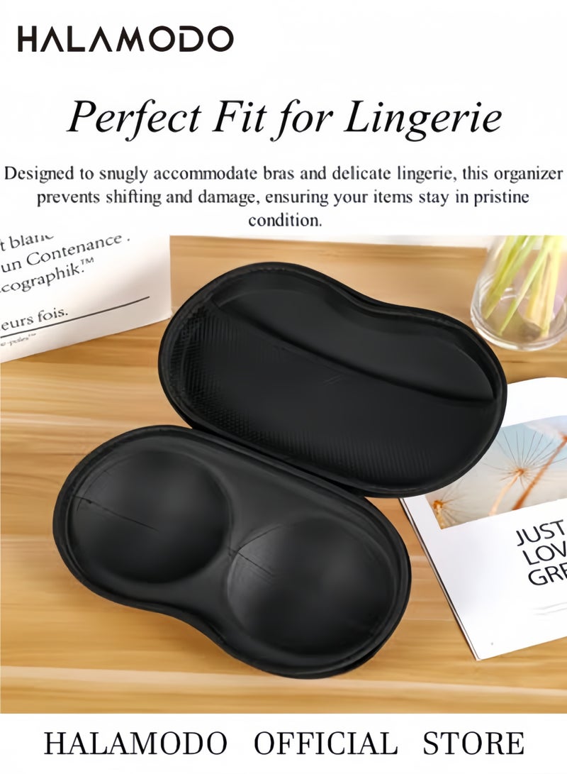 HALAMODO Travel Organizer Portable Bra Storage Bag Travel Storage Organizer Bag Zip Bag Case Luggage Organizer Bags for Bra Hosiery Stocking Underwear Lingerie - Image 4