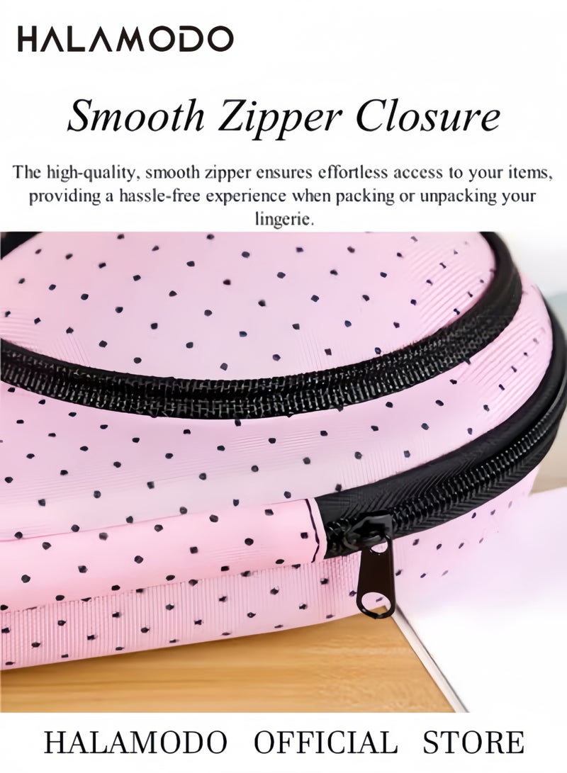 HALAMODO Travel Organizer Portable Bra Storage Bag Travel Storage Organizer Bag Zip Bag Case Luggage Organizer Bags for Bra Hosiery Stocking Underwear Lingerie - Image 3