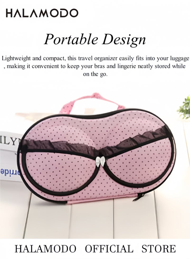 HALAMODO Travel Organizer Portable Bra Storage Bag Travel Storage Organizer Bag Zip Bag Case Luggage Organizer Bags for Bra Hosiery Stocking Underwear Lingerie - Image 5