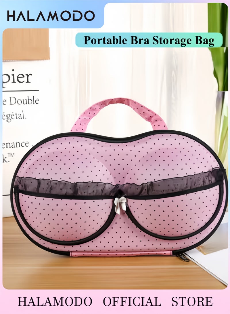 HALAMODO Travel Organizer Portable Bra Storage Bag Travel Storage Organizer Bag Zip Bag Case Luggage Organizer Bags for Bra Hosiery Stocking Underwear Lingerie - Image 1
