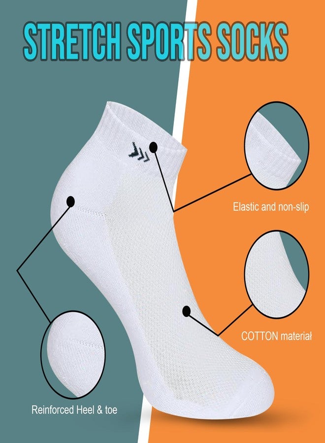 Mayor Men's Premium Cotton Socks Ankle Length Breathable Cushioned, Anti-Odour, Anti-Bacterial, Ideal for Running, Gym, Workout, & Casual (Pack of 3) (IN, Alpha, Free Size, Multicolor) - Image 2