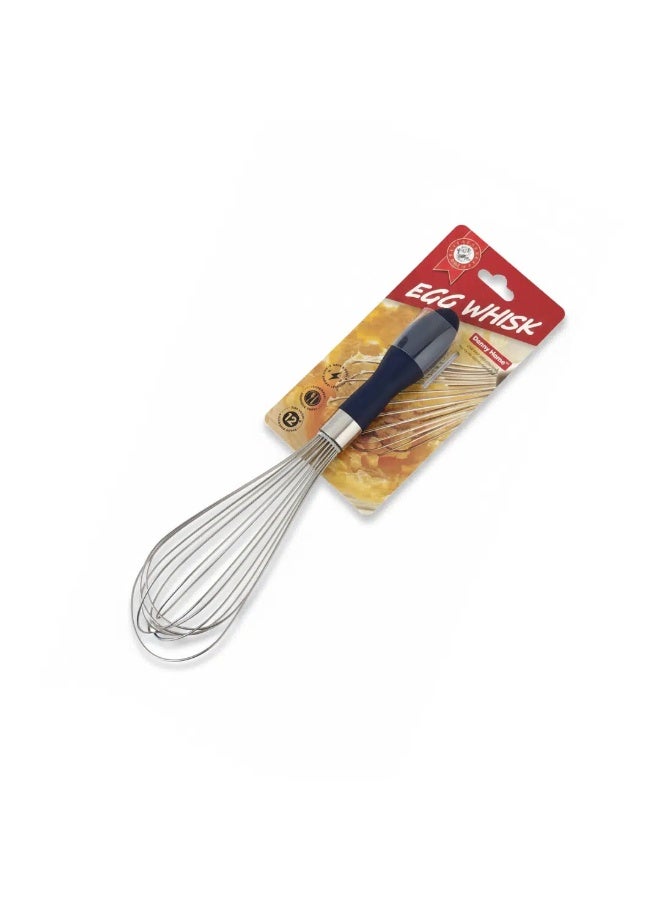 Danny Home Stainless Steel Egg Whisk 30cm – Manual Hand Whisk for Eggs, Batter & Baking – Ergonomic Non-Slip Handle - Image 1