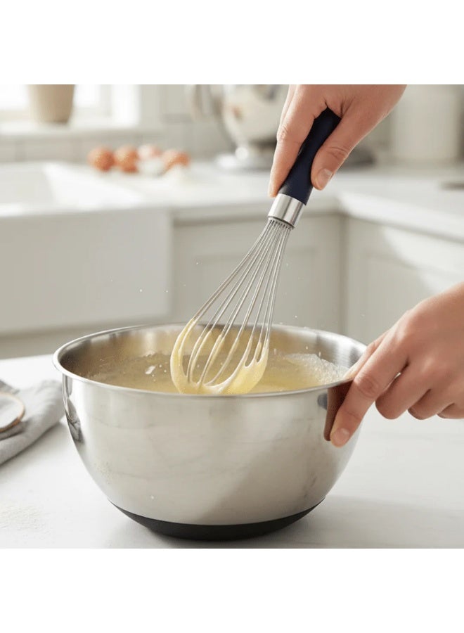 Danny Home Stainless Steel Egg Whisk 30cm – Manual Hand Whisk for Eggs, Batter & Baking – Ergonomic Non-Slip Handle - Image 2