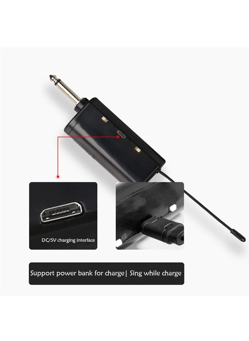 Generic - UHF Wireless Headset Microphone with Transmitter Receiver LED Digital Display Bodypack Transmitter for Teaching Live Performance - Image 1