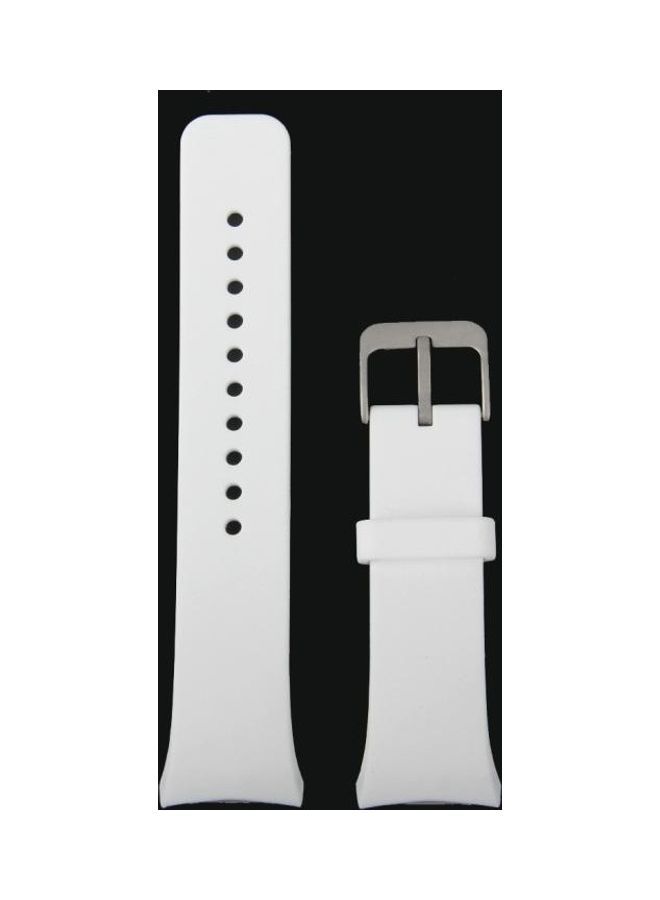 NIBEMINENT Solid Color Silicone Watchband For Samsung Gear S2 Sport White - Image 2