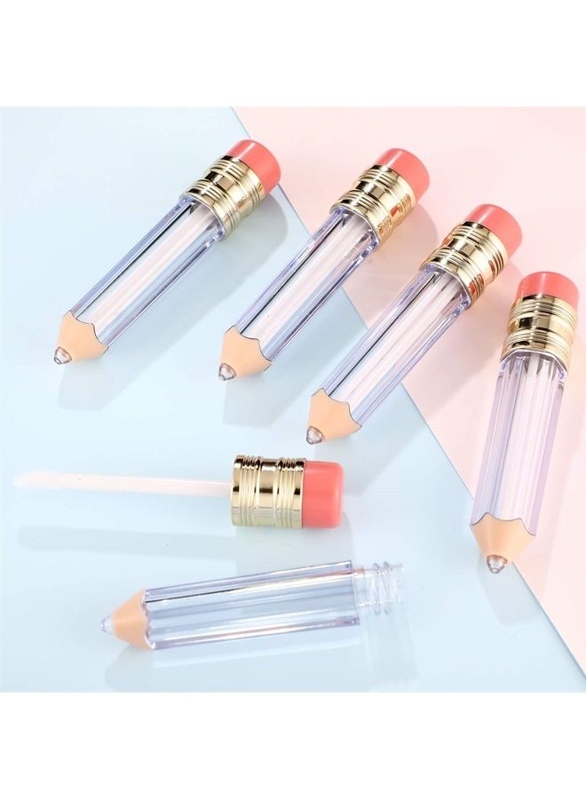 Blulu 24 Pieces 5 ml Empty Lip Gloss Tube Containers Pencil Shaped Refillable Lip Balm Containers Cute Bottles for Women Girl DIY Cosmetics - Image 3