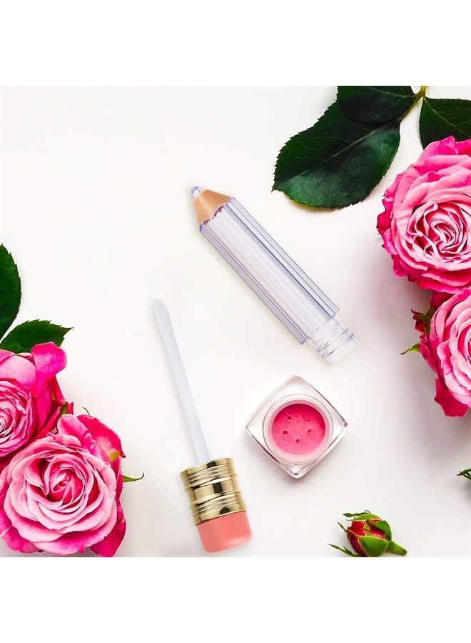 Blulu 24 Pieces 5 ml Empty Lip Gloss Tube Containers Pencil Shaped Refillable Lip Balm Containers Cute Bottles for Women Girl DIY Cosmetics - Image 2