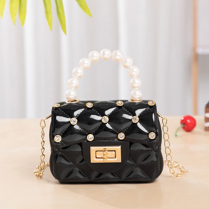 Women'S Bag 2021 New Brick Chain Pearl Portable Crossbody Small Mini Jelly Bag Casual Lipstick Bag - Image 4