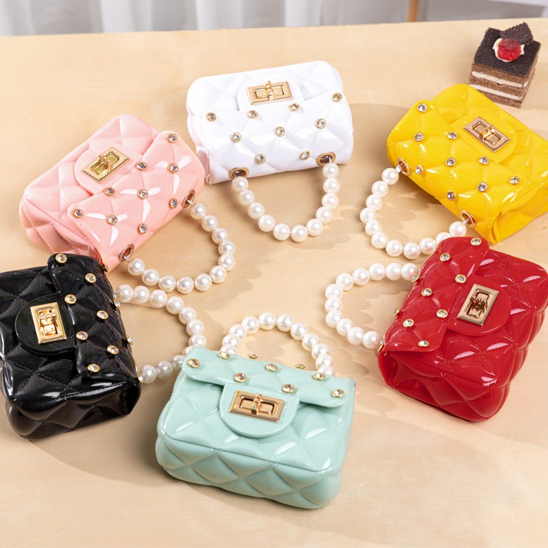 Women'S Bag 2021 New Brick Chain Pearl Portable Crossbody Small Mini Jelly Bag Casual Lipstick Bag - Image 2