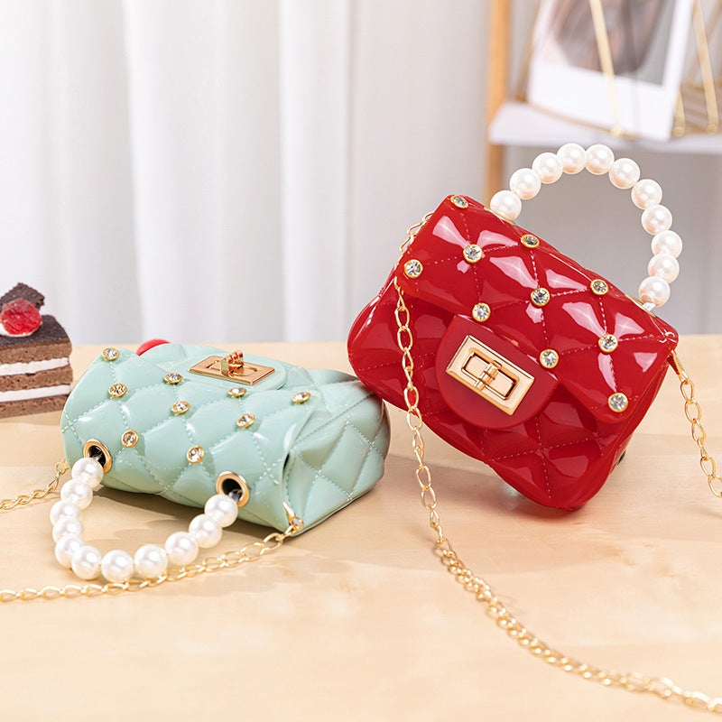 Women'S Bag 2021 New Brick Chain Pearl Portable Crossbody Small Mini Jelly Bag Casual Lipstick Bag - Image 3