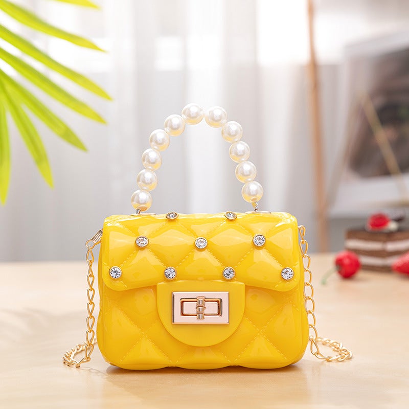 Women'S Bag 2021 New Brick Chain Pearl Portable Crossbody Small Mini Jelly Bag Casual Lipstick Bag - Image 1