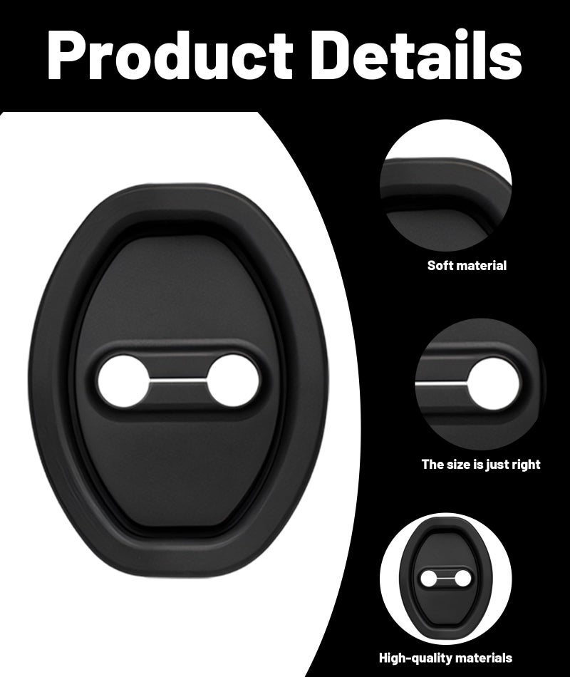 RupeeRise 8 Pcs Car Door Lock Knobs, Universal Anti-Rust Latch Cover + Inner Pull Pins for Car Door Trim, Bumper, Sill Protection & Decoration - Image 2