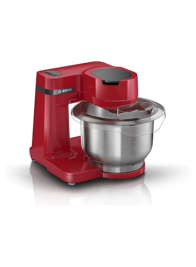 BOSCH MUM Series 2 Kitchen Machine, 3.8L Bowl | Compact Power, Vibrant Style MUMS2ER01G Red/Silver - Image 3