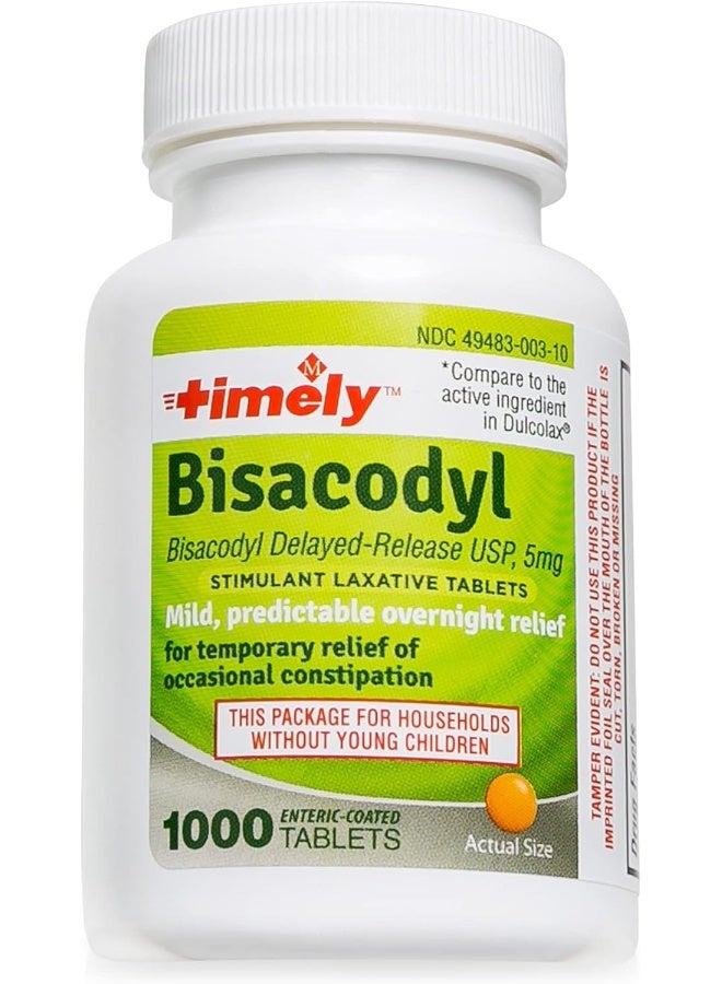 TIME-CAP LABS, INC. Timely Bisacodyl 5mg - 1000 Tablets - Laxatives for Constipation Relief - Image 2