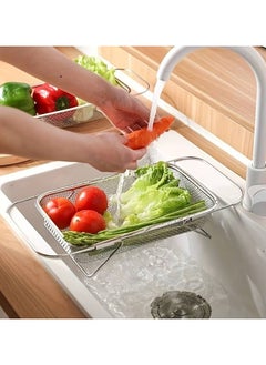 FALMER Expandable Stainless Steel Over Sink Drainer for Kitchen Sink  - Image 1