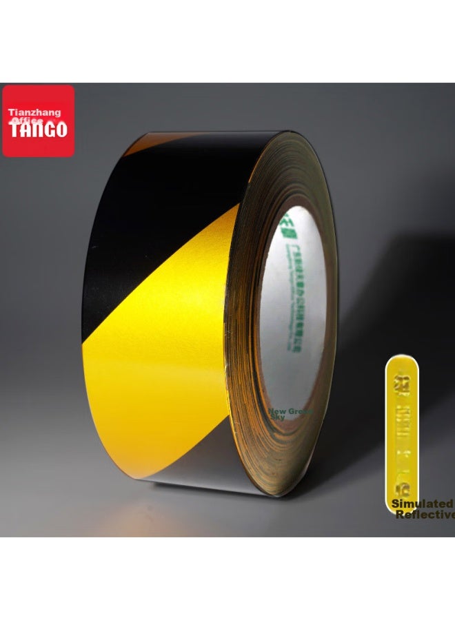 Tango Pet Reflective Warning Tape, Black And Yellow Diagonal Pattern, 50mm*45m*1 Roll, For Warehouse Operation Areas, Floor Marking Line, Floor Safety Positioning Tape, Identification Warning Sticker - Image 5