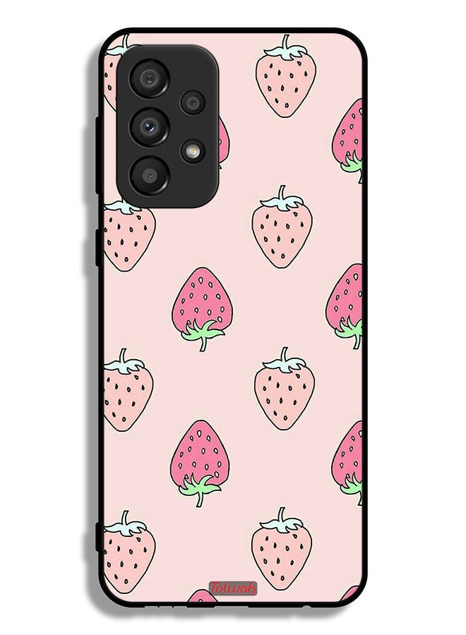 Tolwak Samsung Galaxy A33 5G Protective Case Cover Strawberry Icon - Image 1