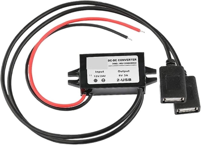 Dual USB Car Power Converter 8 32V to 5V 3A Step Down Charger for Mobile Phone - Image 4