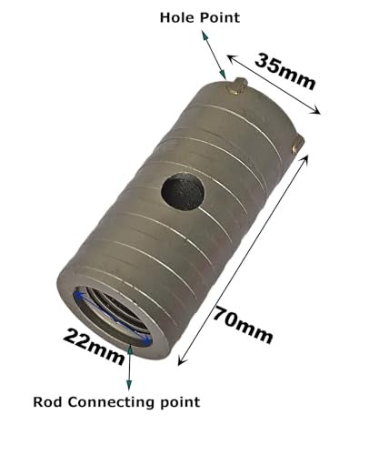 Inditrust Concrete Cement Stone Wall Hole Saw & 350mm Round Rod SDS Plus Shank for Concrete, Cement, Wall & Hole Saw Cutter (35mm hole saw 350mm rod) - Image 3