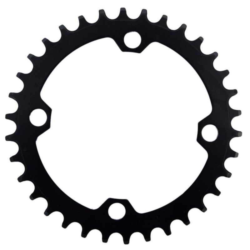 YBEKI 30T 32T 34T 36T 38T 40T 42T 44T 46T 48T 50T 52T Chainring 104BCD Round Oval Narrow Wide Single Bike Chainring for 8 9 10 11 Speed Mountain Bike Road Bike MTB BMX (Black Round, 36T) - Image 2