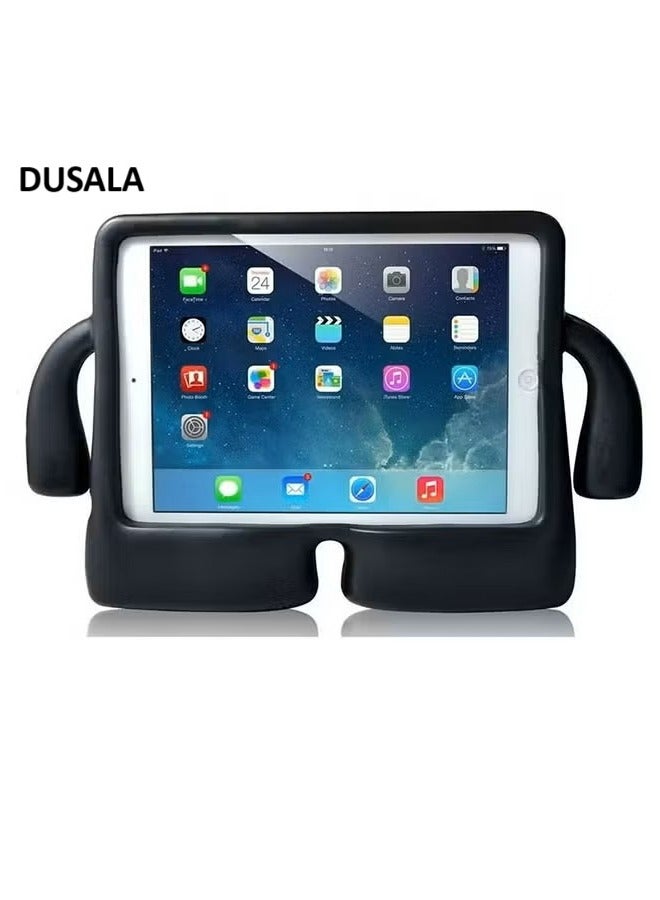 DUSALA Kids Shock‑Proof EVA Case with Handle & Stand for iPad Mini 7 Bright Durable Cover(Black)