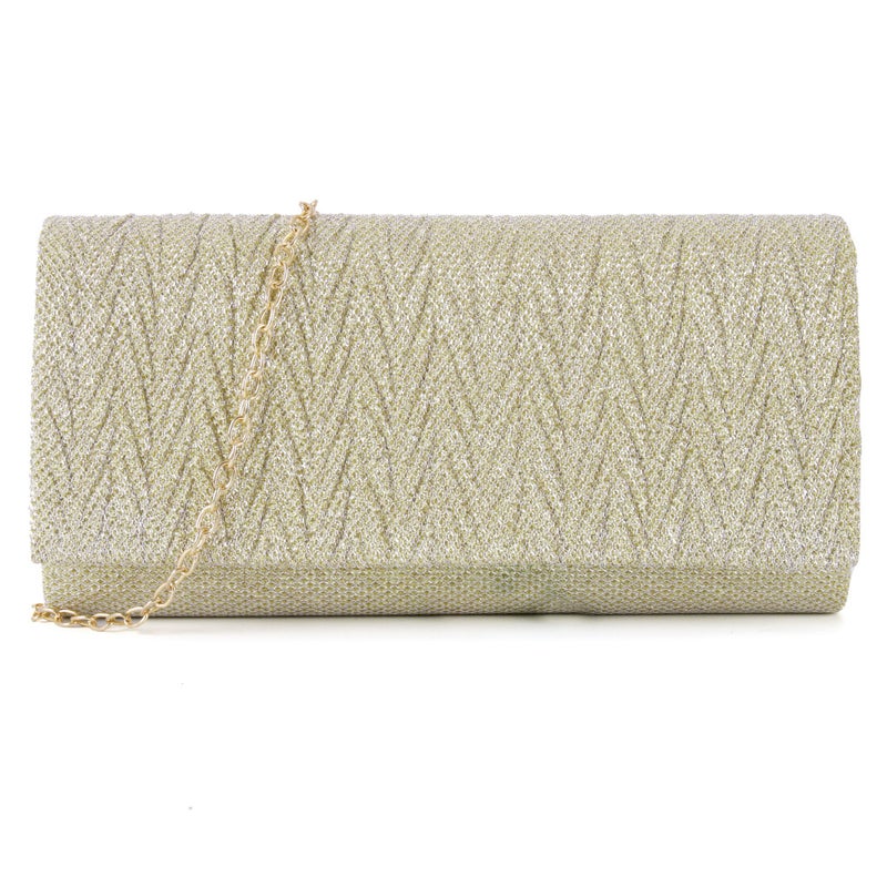 Clutch Bag Women'S Evening Bag Colorful Shiny Pleated Evening Bag Round Bottom Messenger Bag - Image 1