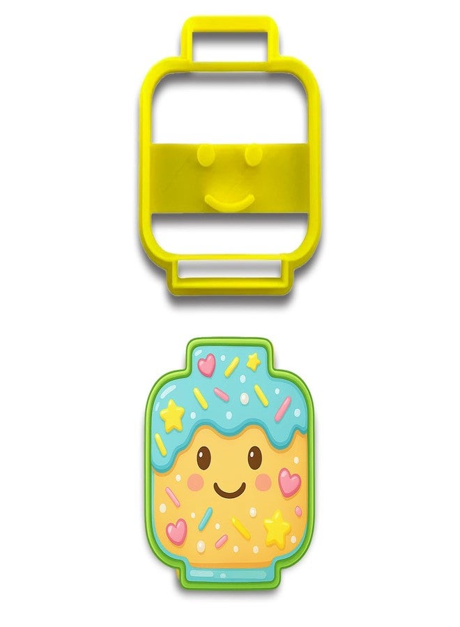 Mighty Gadget MG Detailed Block Head Cookie Cutter 3-1/2 Inches - Image 1