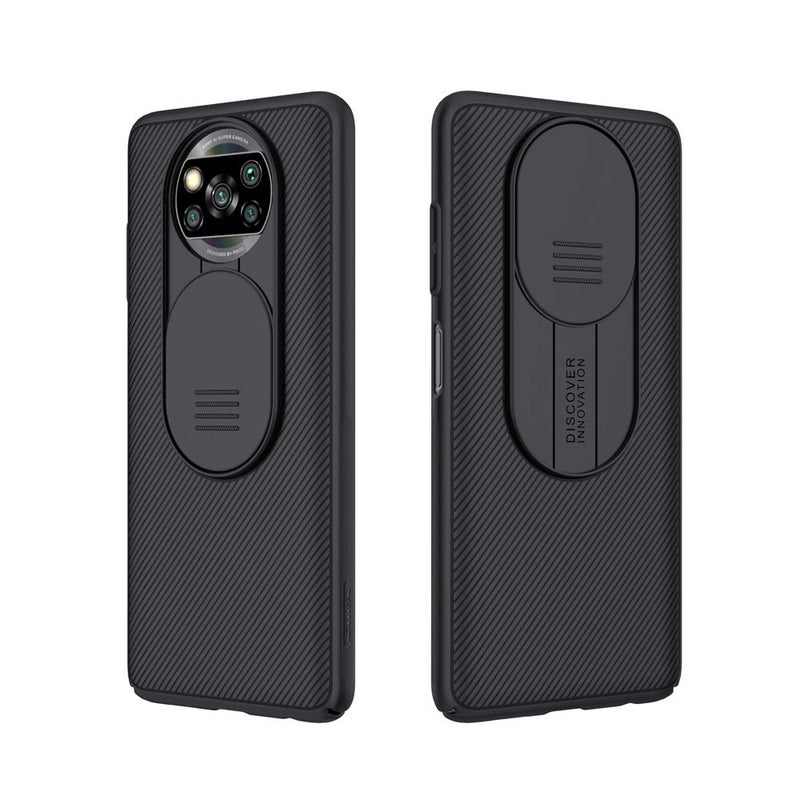 غطاء WVOZWWO لهاتف Xiaomi Poco X3 NFC غطاء Nilkkin CamShield Pro نحيف واقي مع واقي كاميرا غلاف صلب من PC و TPU فائق النحافة مضاد للخدش لهاتف xiaomi Poco X3 NFC X3 Pro