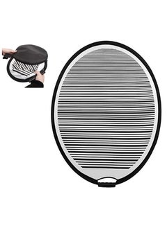Generic 1 Pack 80cm Circular Striped Flexible Foldable PDR Lined Light Reflector Board Round Dent Repair Panel Portable Tool Designed for Car Body Dent Removal  - Image 1
